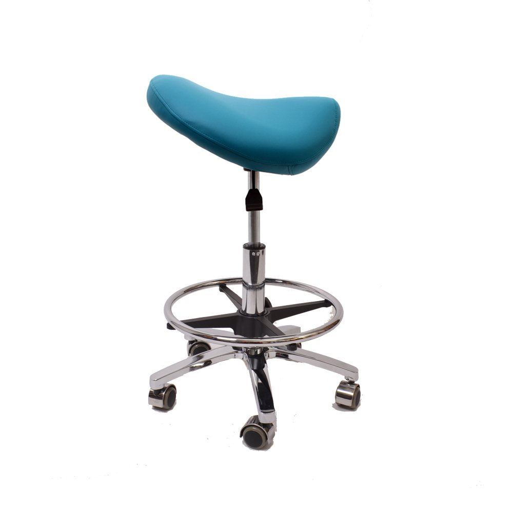 Promafit Sattelhocker/Sattelstuhl mit Gummirollen für alle Böden und Metallfuss - ergonomisch - stuf