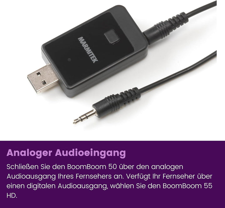 Marmitek BoomBoom 50 Bluetooth® Musik-Sender Bluetooth Version: 3.0 +EDR 30m USB Einspeisung, USB Ei