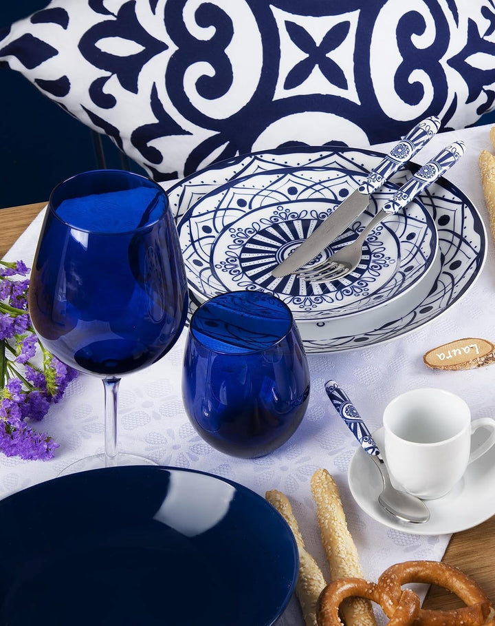 Excelsa Boheme Blue Tafelservice 18 pezzi Blau, 18 pezzi Blau