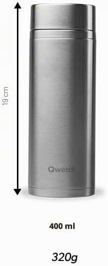 Qwetch - Teekanne mit Thermoskanne – Hanami blau 400 ml – Infuserflasche Nomade Edelstahl – 5 Stunde