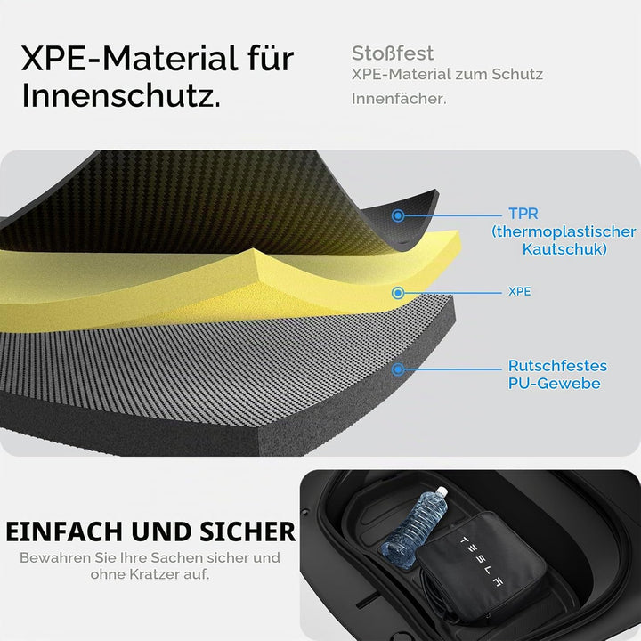 Spigen Tesla Model 3 Highland 2024 Vordere Kofferraummatte, Stossfestes XPE-Material zum Schutz der