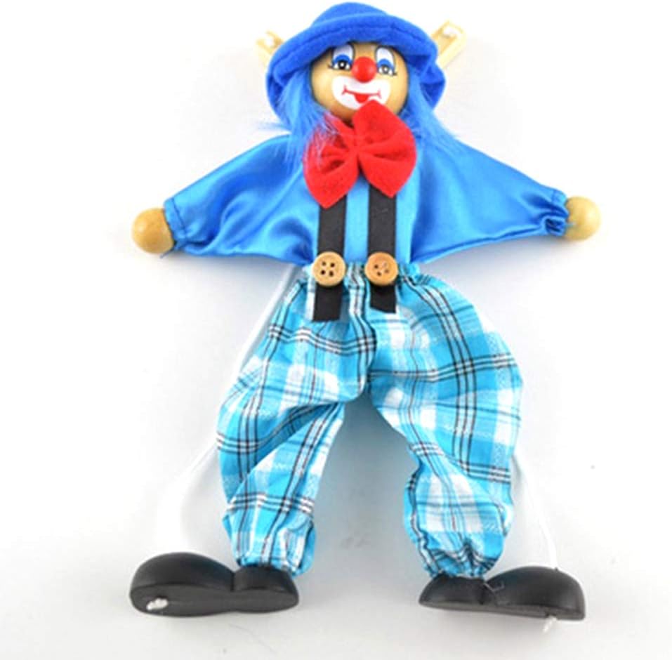 Pull String Puppe Lustige Bunte Pull String Marionette Vintage Clown Holz Marionette Handwerk Kunsth