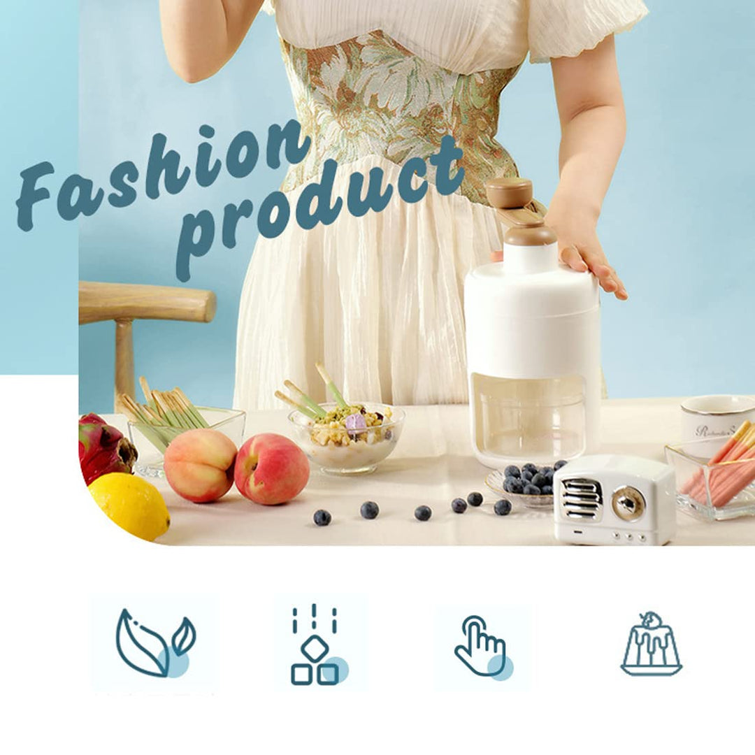 AXIM Eiswürfelmaschine für Zuhause, manueller Eisrasierer, zerkleinerte Eismaschine, mit Eiswürfelsc