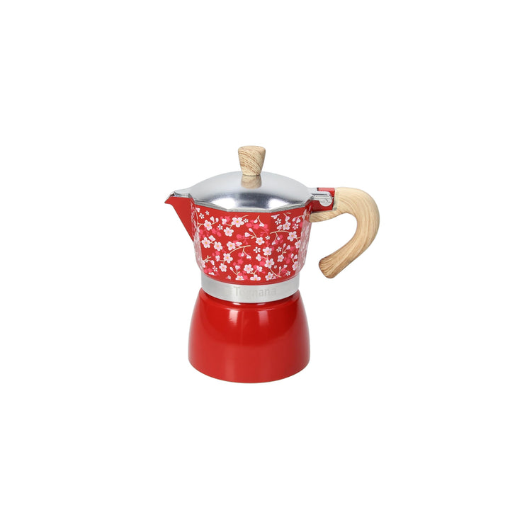 Tognana Japan Collection, Kaffeekanne 3 Tassen, Aluminium, rot