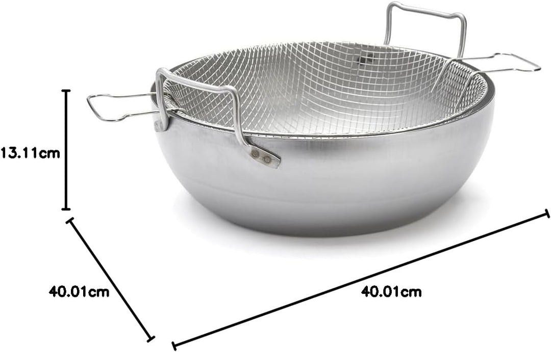 DE BUYER Frittierbehälter, rund, Blech, ohne Korb Diámetro 40, Diámetro 40