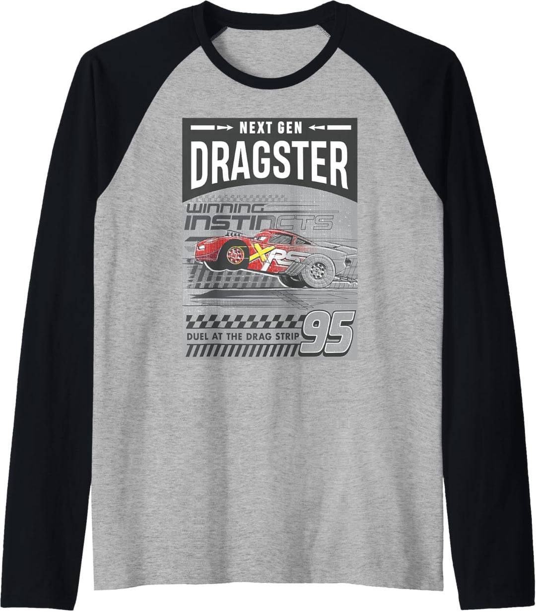 Disney Pixar Cars McQueen Dragster Poster Raglan