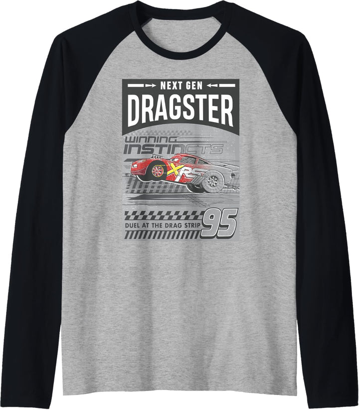 Disney Pixar Cars McQueen Dragster Poster Raglan