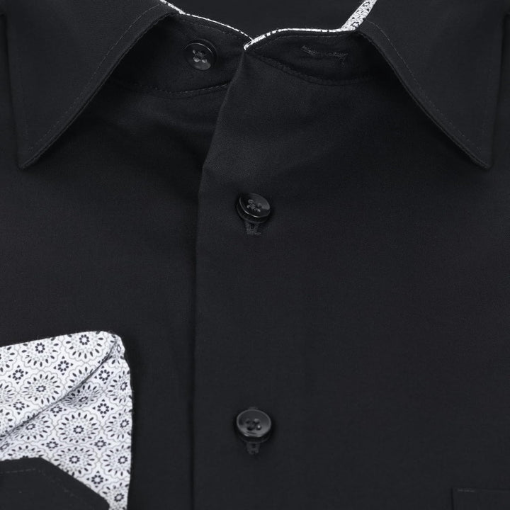 ETERNA Hemd Langarm | Comfort Fit | Bügelfrei, Knitterfrei | 100 % Baumwolle 42 *Schwarz-(39), 42 *S