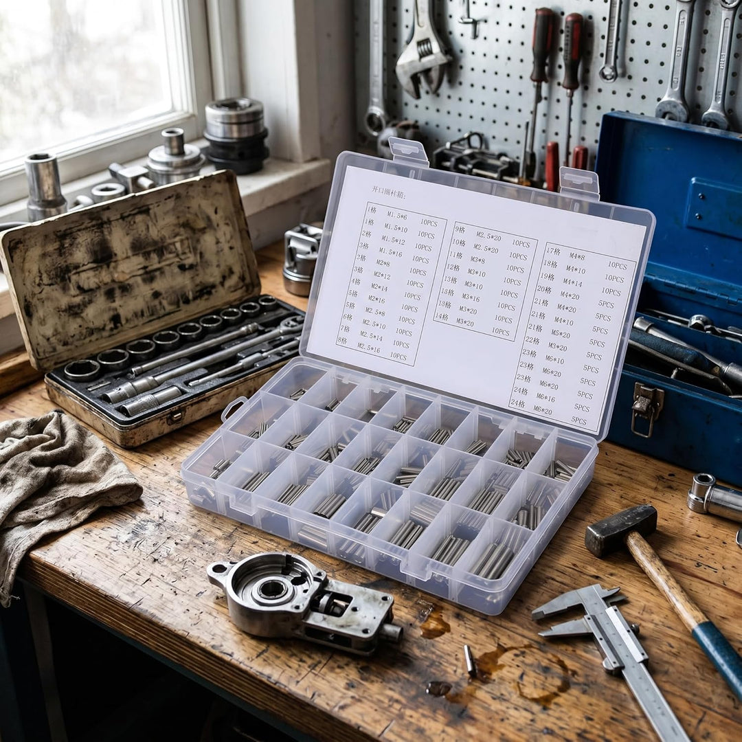 280 Stücke 304 Zylinderstift Kit Edelstahl Elastische Zylinderstift Schrank Möbel Regal Pins Unterst