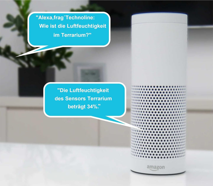 Technoline MA 10200 + Gateway Temperatur- und Luftfeuchteüberwachung von Terrarien/Gewächshäuser, We