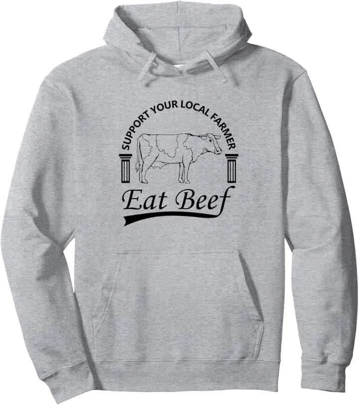 Nutztier Rindfleisch Ironische Kuh Landwirt Pullover Hoodie