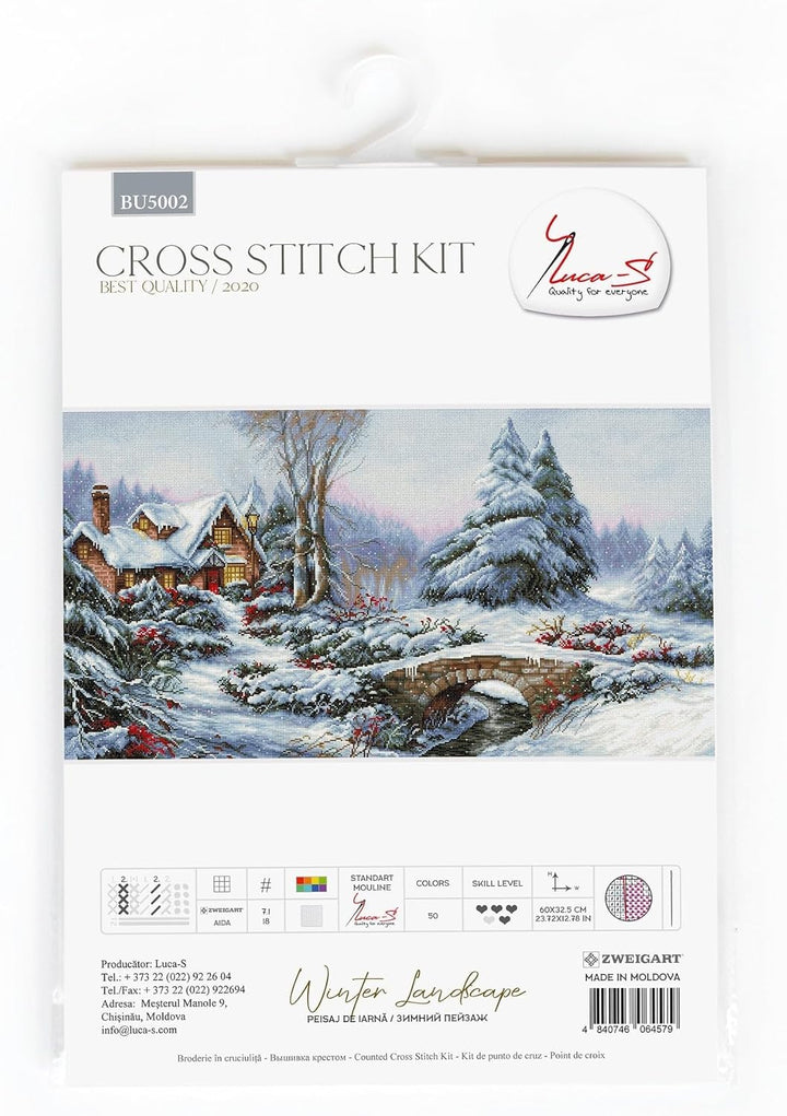 Luca-S BU5002 Kreuzstich Set, Mehrfarbig, 45x34cm