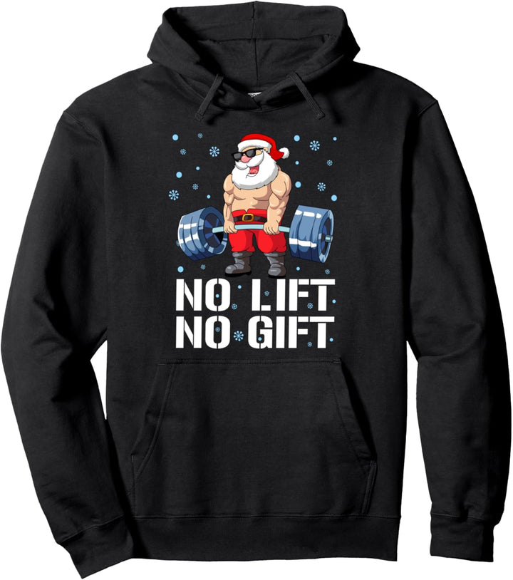 Lustiger Gym Fitness Weihnachtsmann Mann Frau Weihnachts Pullover Hoodie