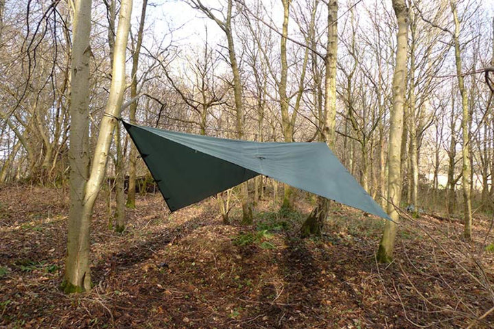 DD Hammocks - DD Tarp 3,5 x 3,5 - Olivgrün - Leichte Abdeckplane komplett wasserdicht für Outdoor-Hä