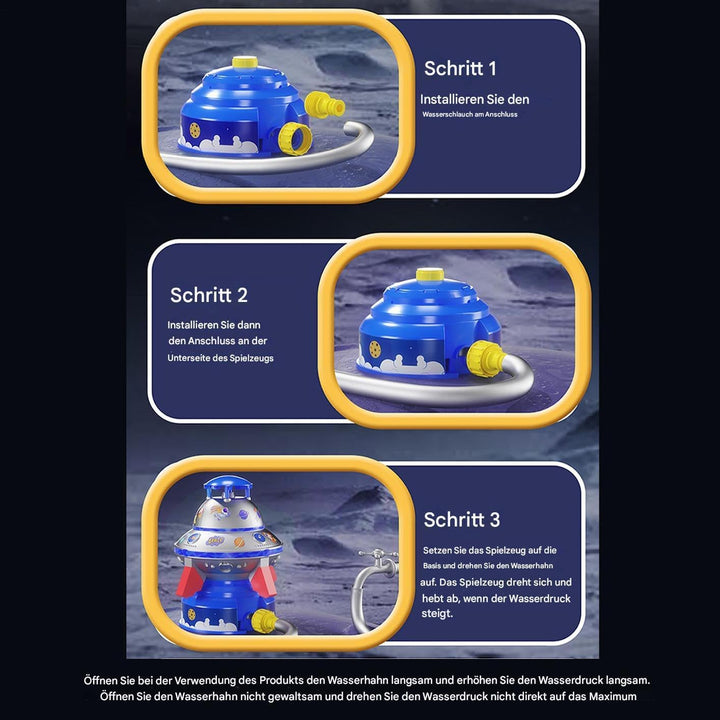 Kinderspielzeug Sprenger | Outdoor Wasserspielzeug Sprinkler | 360° Rotierender Tragbarer UFO-Sprink