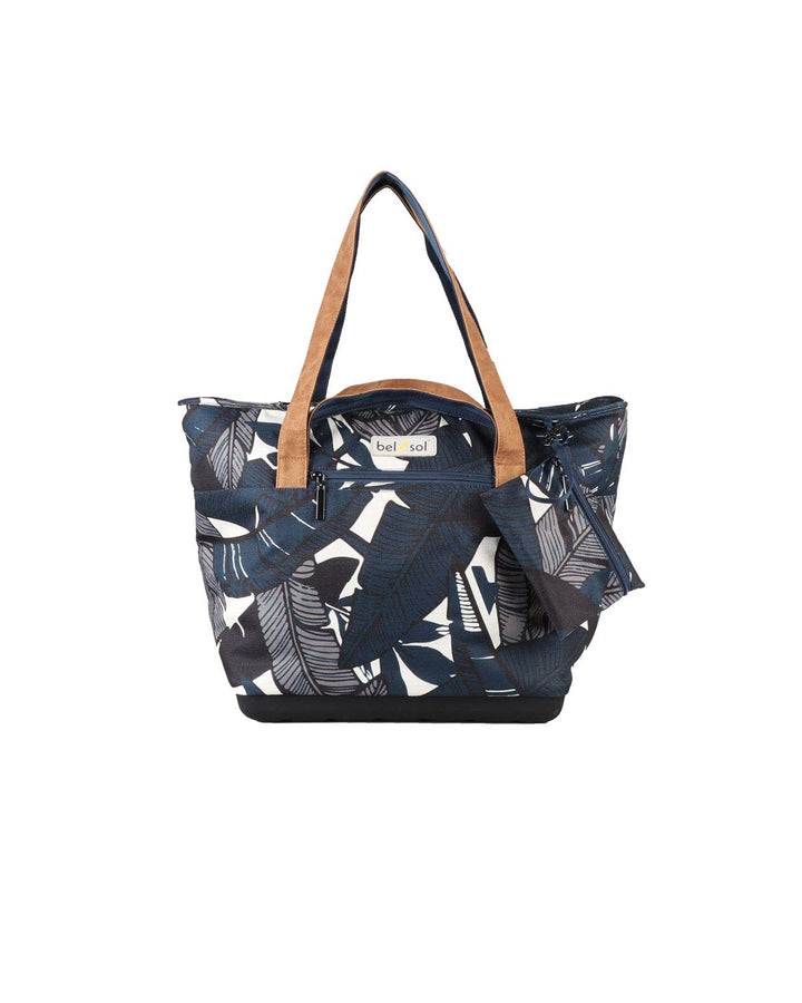 bel-sol Unisex-Adult Kathi Kühltasche, Blau Weiss, Mittel
