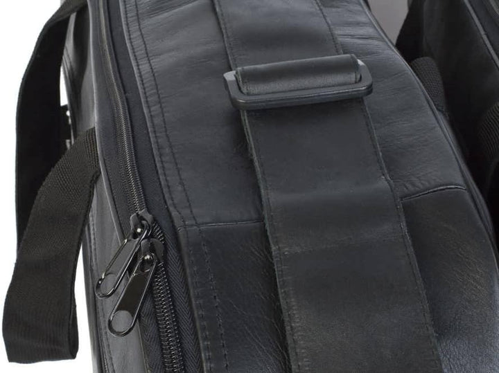 made4bikers: Koffer-Innentaschen aus Leder passend für Harley-Davidson Road King mit Leder-Koffern