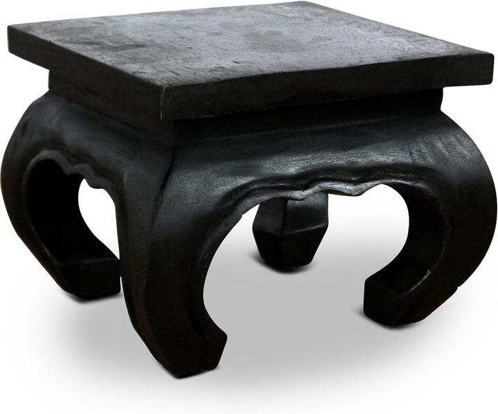 livasia Opiumtisch, Beistelltisch aus Massivholz, Couchtisch, Nachttisch (24cm) 24x24cm, 24x24cm