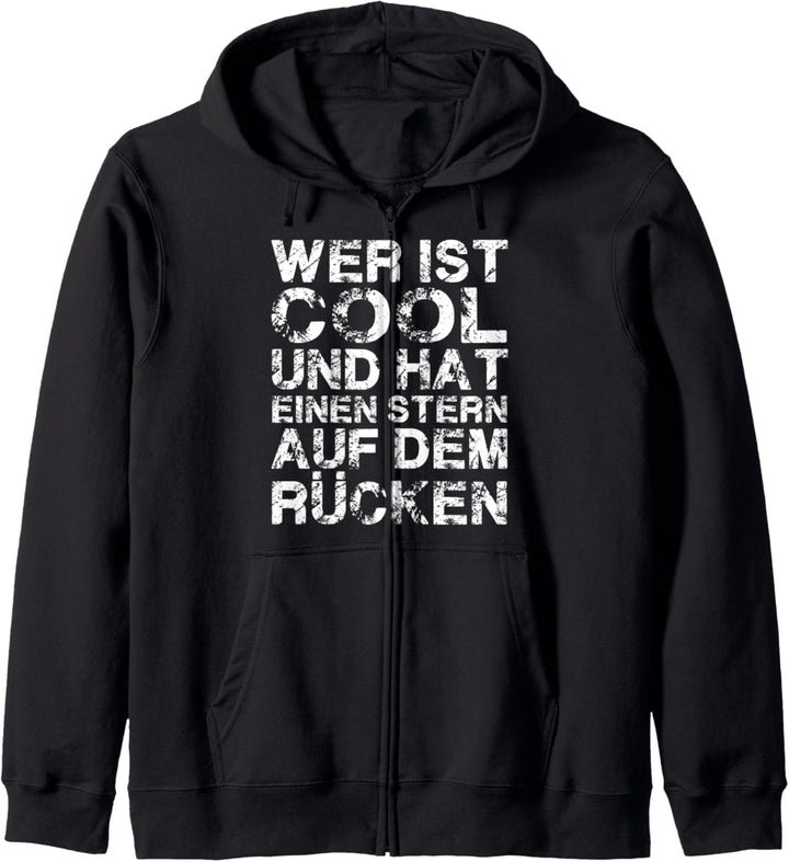Wer ist cool und hat einen Stern auf dem Rücken Lustiges Kapuzenjacke