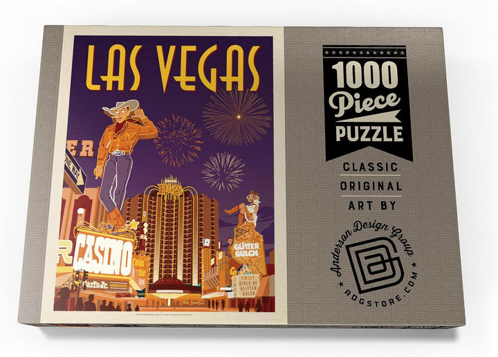 Las Vegas: Viva Vintage Vegas, Vintage Poster - Premium 1000 Teile Puzzle - MyPuzzle Sonderkollektio