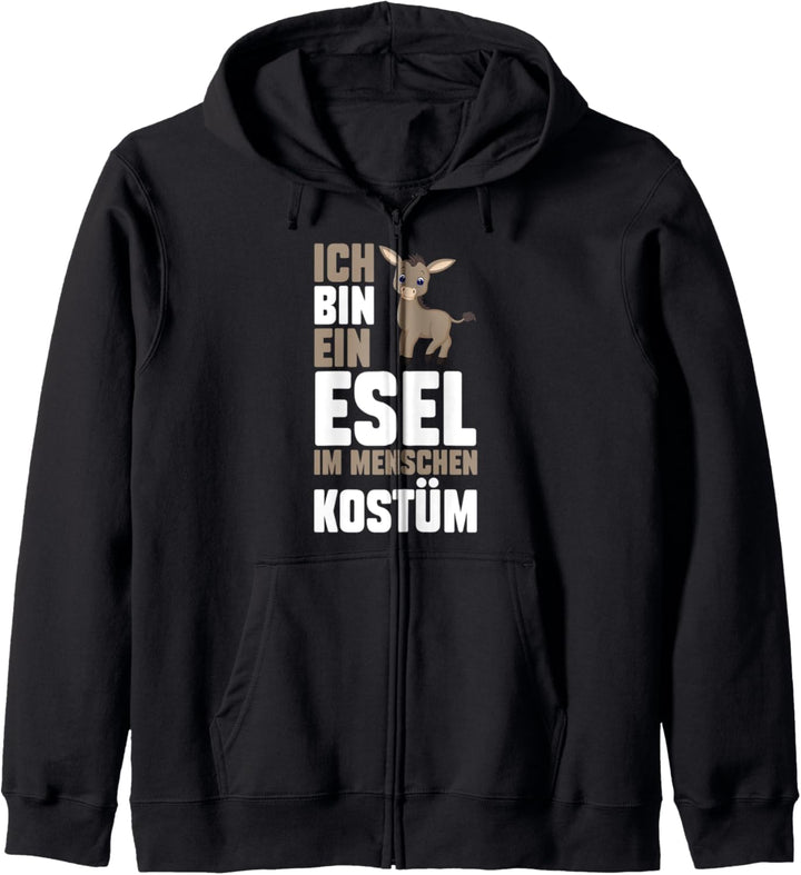 Eselbesitzer Esel Menschen Kostüm Kapuzenjacke