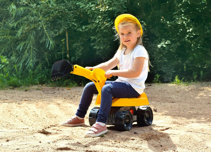 Lena 02144 GIGA Trucks Aufsitz-Bagger Pro X, Starke Riesen Sandbagger ca. 68 cm, 360 Grad Schaufelba