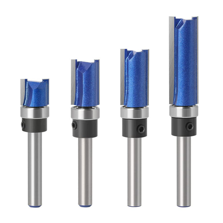 WSOOX 4 Stück Bündigfräser 6mm Schaft Bündigfräser mit mit anlaufring oben Oberfräser Nutfräser Schn