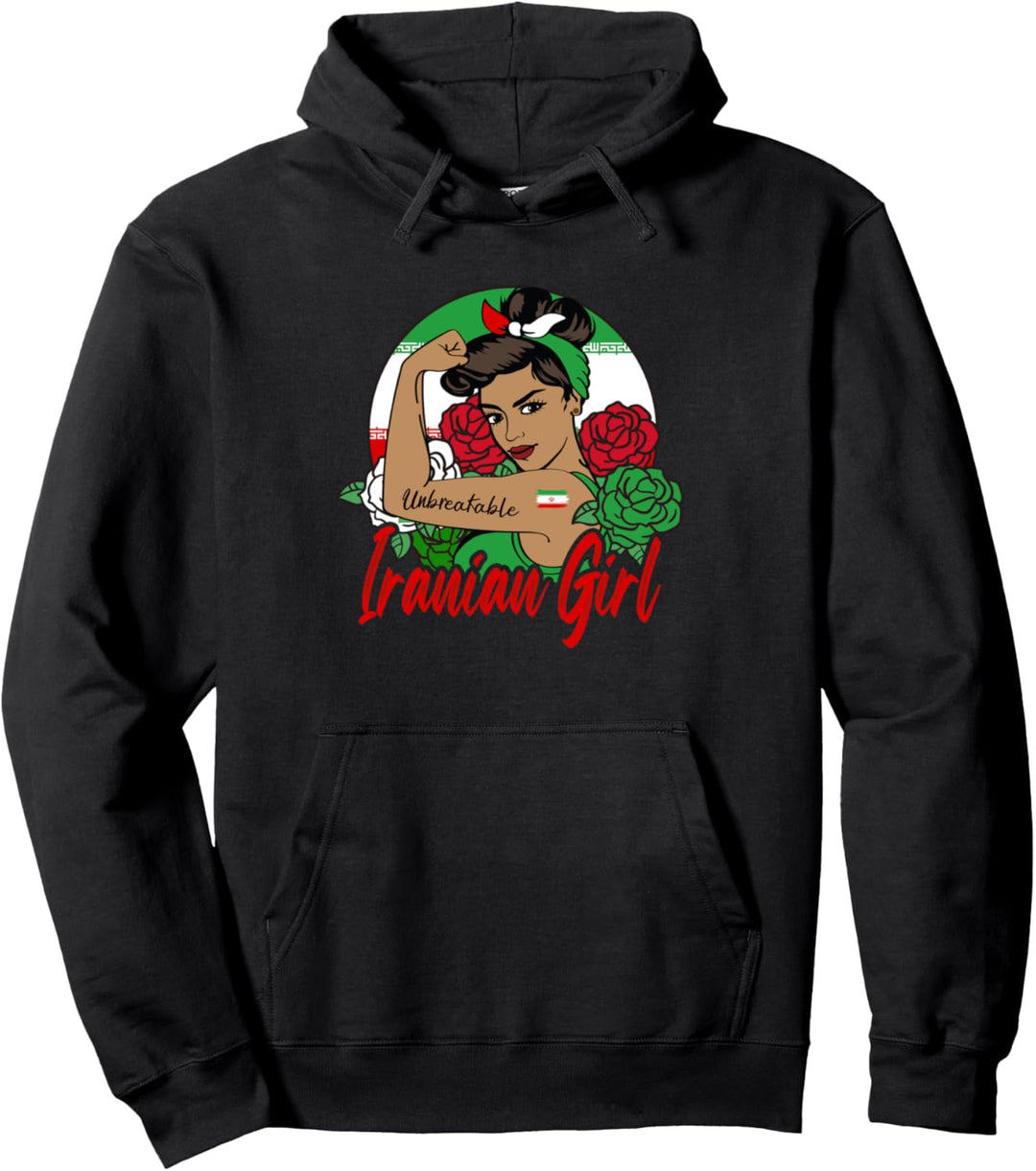 Iranisches Mädchen Iran Woman Persische Flagge Pullover Hoodie