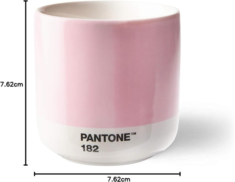 Pantone doppelwandiger Porzellan-Thermobecher Cortado, ohne Henkel,190ml, 4er-Set in Geschenkbox, Ye