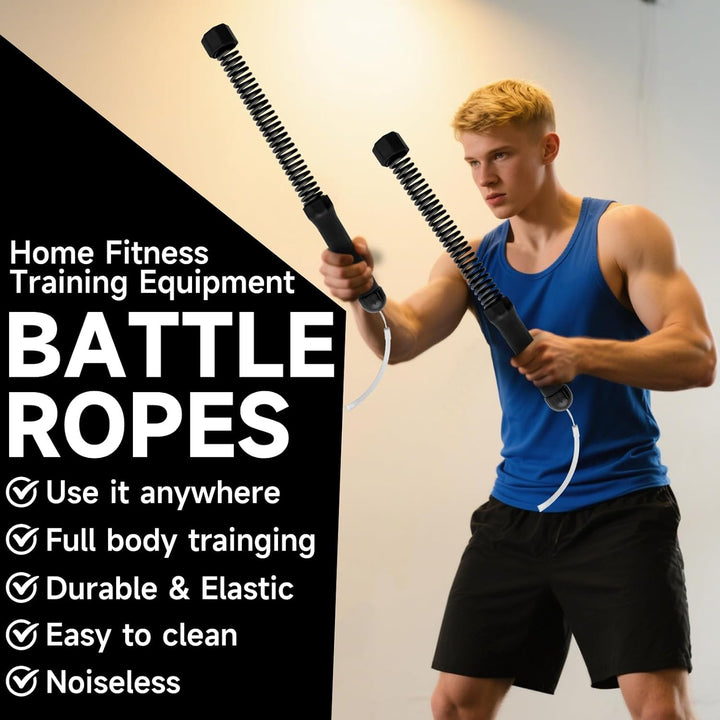 Neues Upgrade Battle Ropes Ohne Seil, 2pcs Tragbar Schwere Battle Ropes, Ganzkörpertrainingsgeräte R