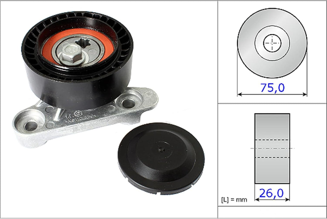 INA 531 0871 10 Spannrolle, Keilrippenriemen