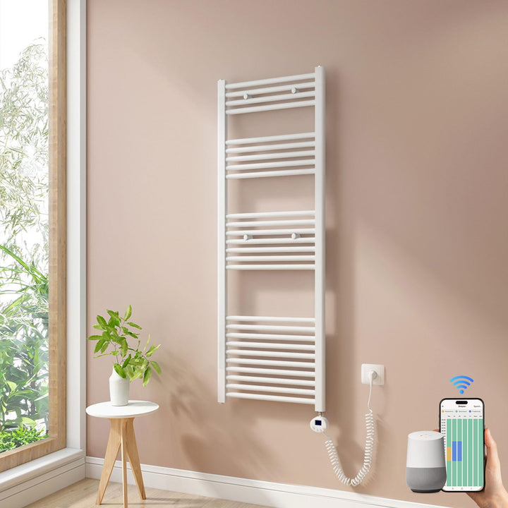 Heilmetz Smart WiFi Badheizkörper Elektrisch 140x50cm Elektrischer Handtuchtrockner mit Thermostat u