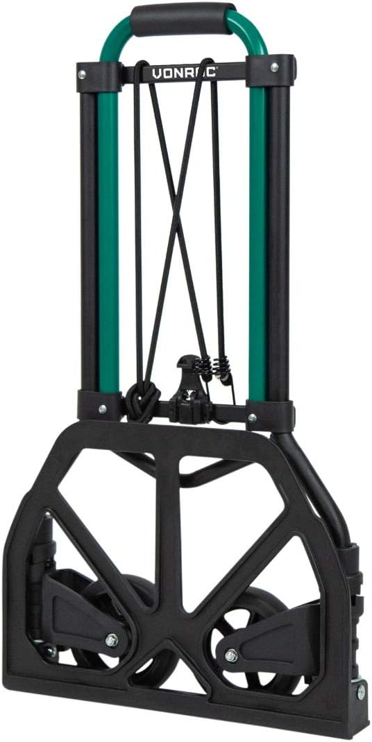 VONROC Sackkarre klappbar - Transportwagen, Transportkarre bis 80kg - Transporthilfe Vollgummireifen