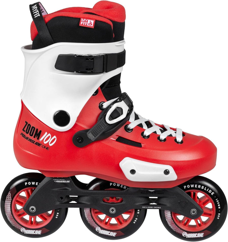 Powerslide Inline Skate Zoom Trinity 100, für Urban und Fitness, für Damen und Herren 41-42 EU, 41-4