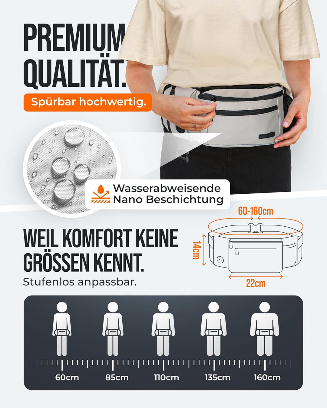 Gassi Tasche 'Atlas' - Premium Leckerlitasche für Hunde - Inkl. YKK® Zipper & Leinenhalterung - Bauc