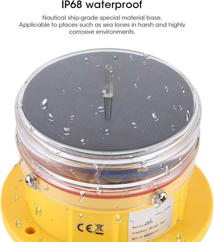 Solar Power Standlicht IP68 Wasserdicht LED Schiff Marine Dock Grosse Sicherheit Licht Blinklicht 36