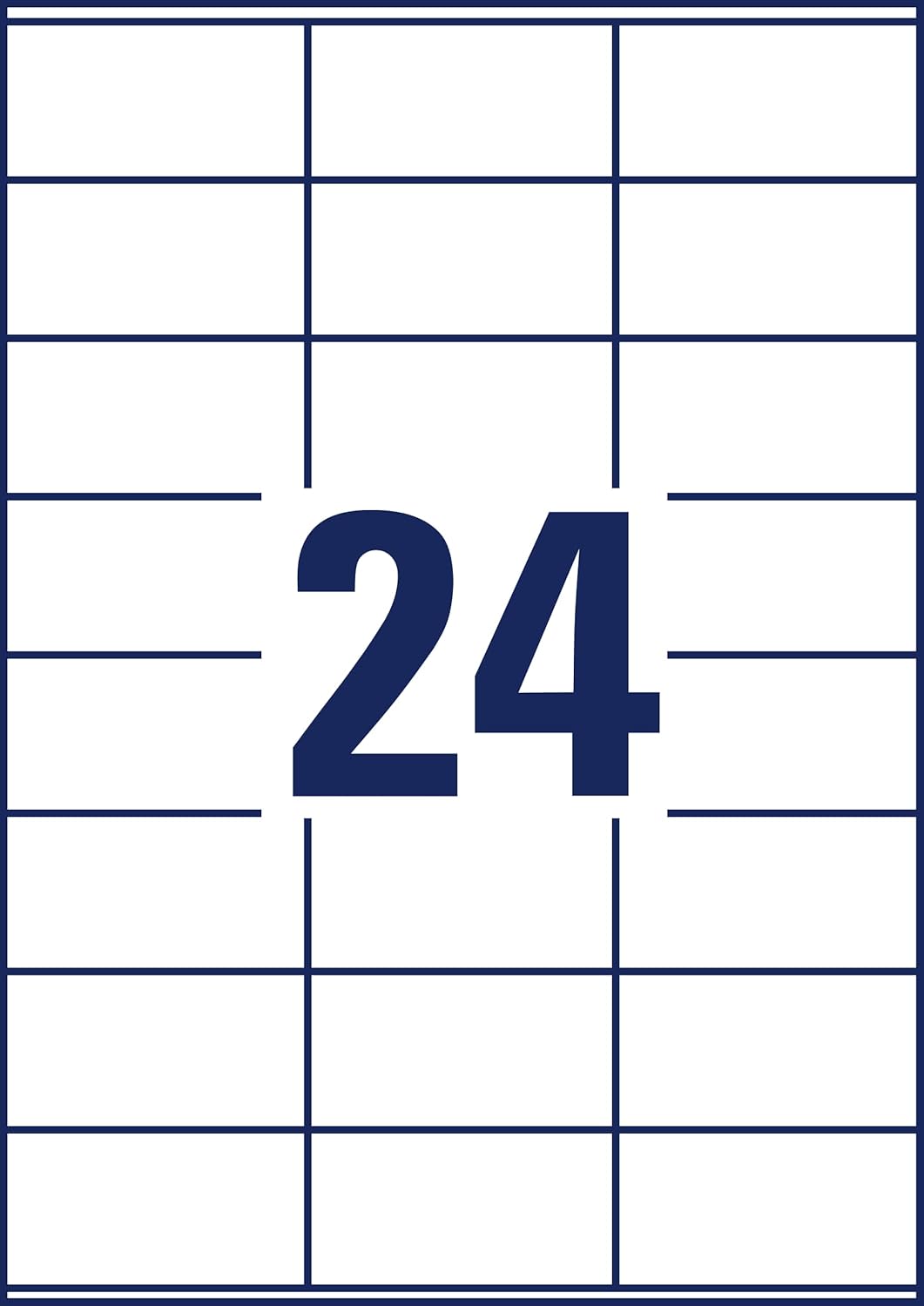 AVERY Zweckform 3475 Adressaufkleber (2.400 Klebeetiketten, 70x36mm auf A4, Papier matt, bedruckbare