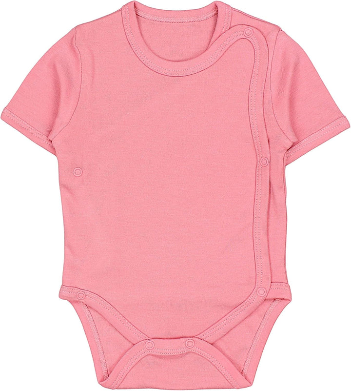 TupTam Baby Body Mädchen 5er Set – Kurzarm Wickelbody aus Baumwolle mit Print, Atmungsaktiv und Haut