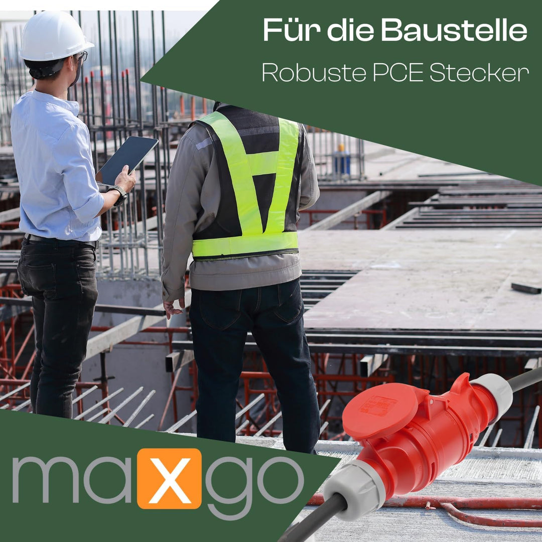 netbote24® CEE Maschinen-Anschlussleitung 400V / 16A H07RN-F 5-polig (3P+N+PE) 5x2,5 mm² IP44 2,5-50