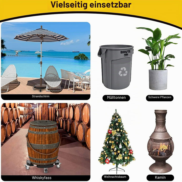 WELDUN Pflanzenroller Aussenbereich Rollbrett pflanzen pflanzenregal 200KG Tragkraft pflanzenständer