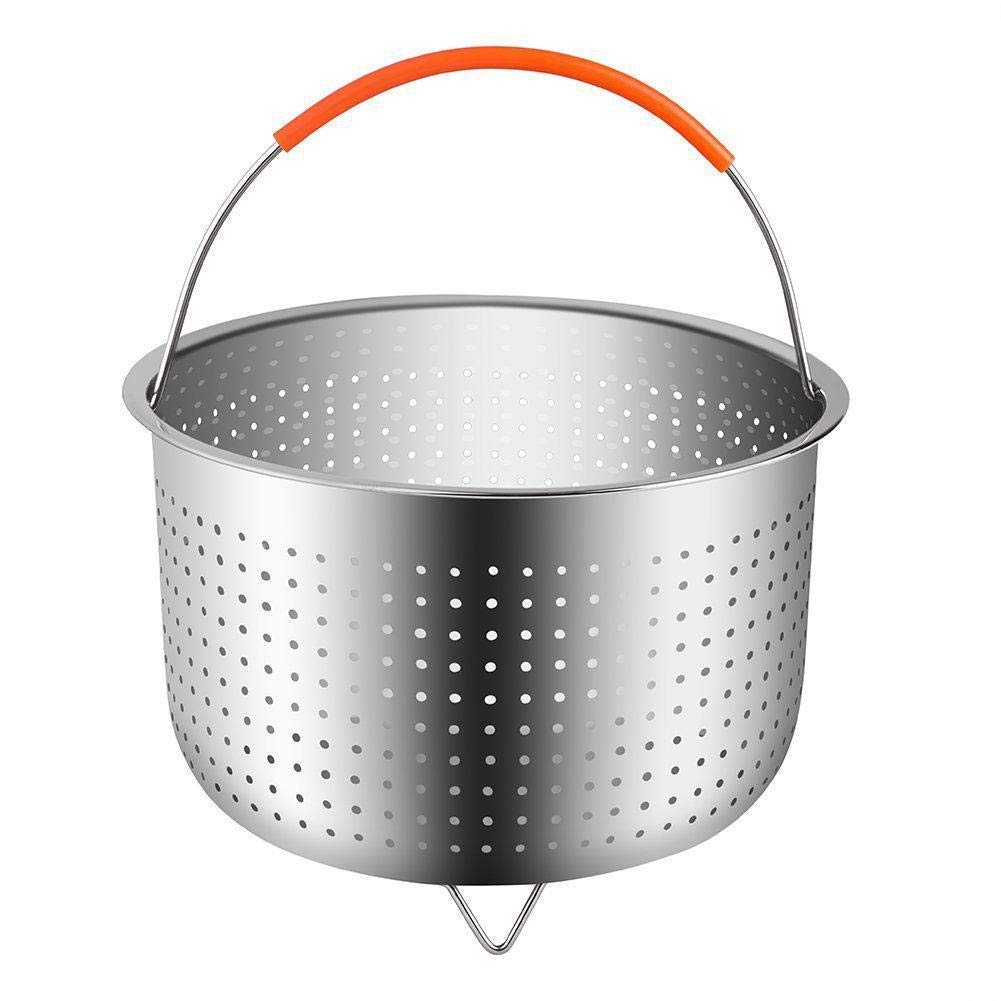 Dämpfkorb Edelstah, Dämpfeinsatz Instant Topf Zubehör Edelstahl Dampfeinsatz Mit Silikon Griff Fit S