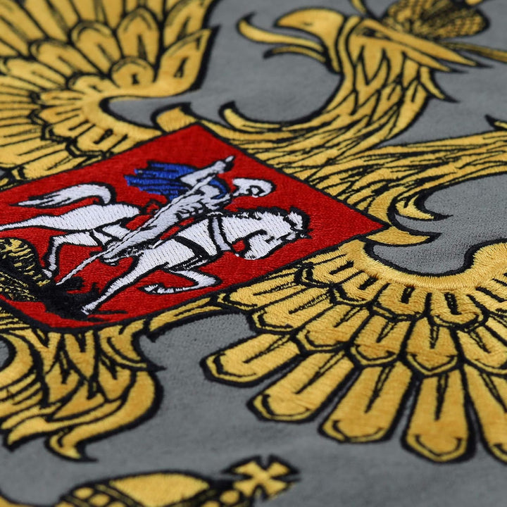 EXPRESS-STICKEREI Russland Wappen Premium Kissen mit Füllung Fahne Russland Flagge Dekokissen Zierki