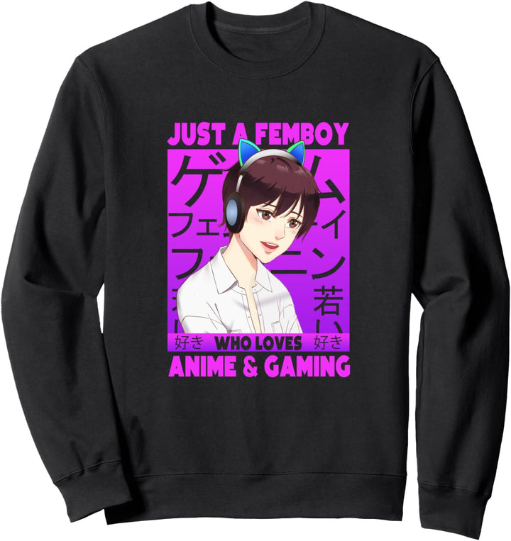 Cooles süsses Femboy Anime & Gaming Design Sweatshirt