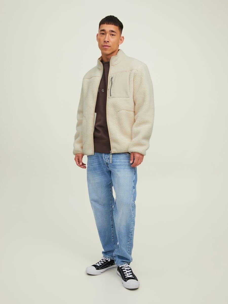 JACK & JONES Herren Jorpark Teddy Jacket Sn Jacke, Oatmeal