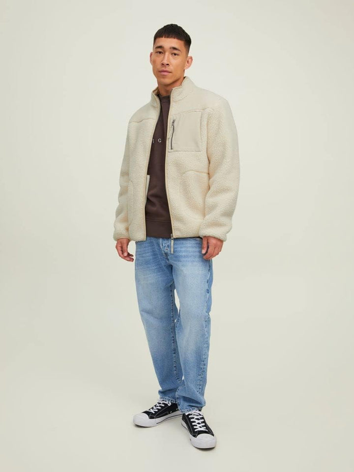 JACK & JONES Herren Jorpark Teddy Jacket Sn Jacke, Oatmeal