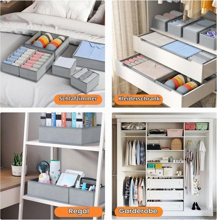 Kleiderschrank Schubladen Organizer - 15er Set Unterwäsche Organizer Aufbewahrung Hemnes Kommode, St