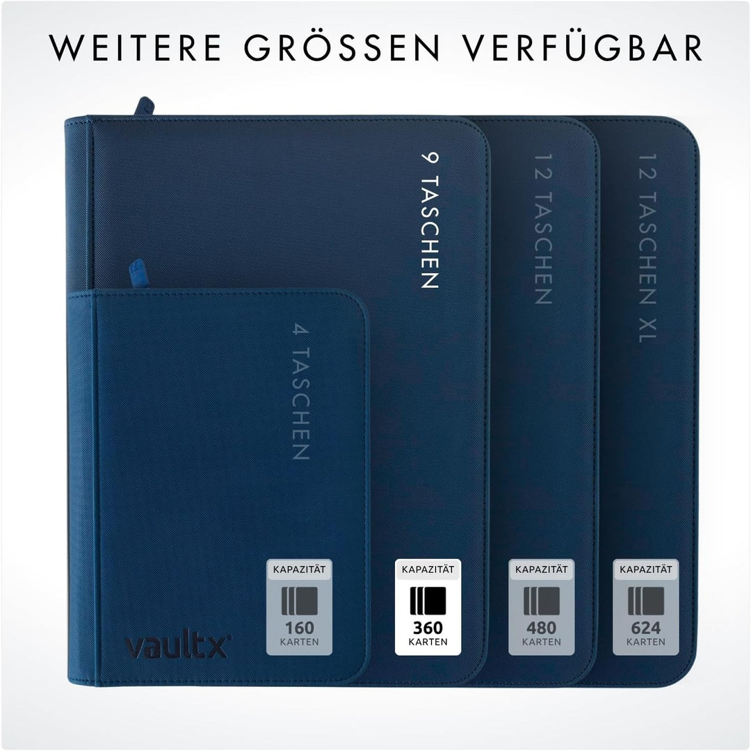 Vault X Premium eXo-Tec Zip Heftmappe - 9 Fächer Sammelkarten Trading Cards Mappe - 360 Fächer mit S