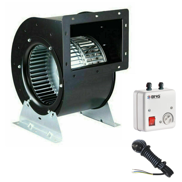Gastro Airbox Radialventilator Industrie 230V 2200 m³/h Radialgebläse mit Drehzahlregler + 1.5 meter