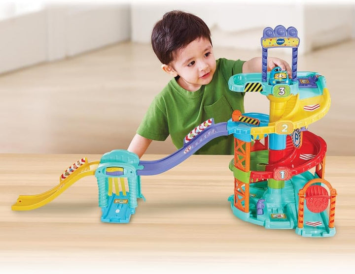 VTech TUT TUT Baby Flitzer - Parkhaus – Interaktive Parkgarage Mit Beweglichen Elementen, Melodien,
