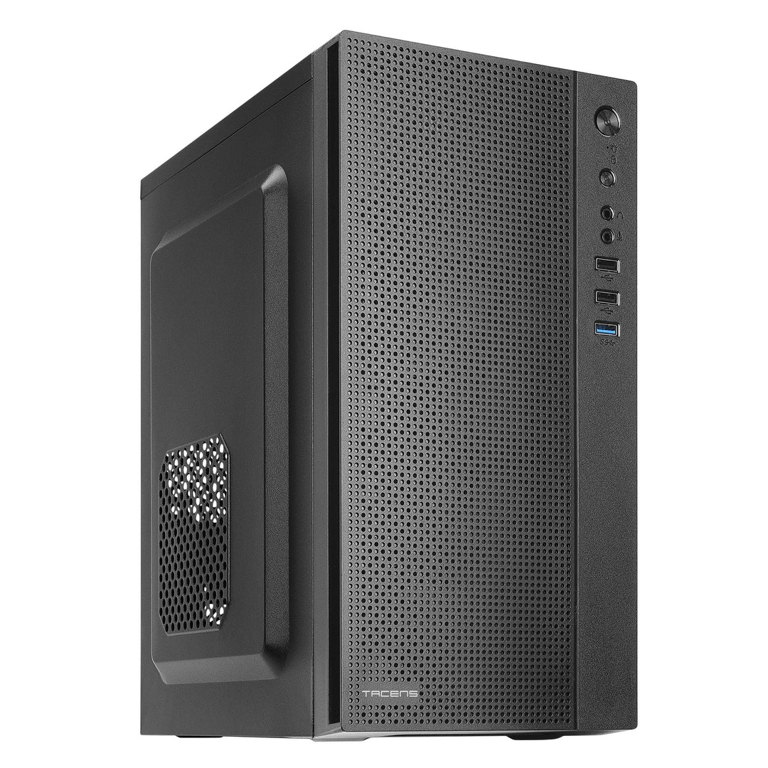 Tacens Anima AC5, Kompaktes Micro ATX PC Gehäuse, Front Mesh Kühlung, USB 3.0, Schwarz, AC5